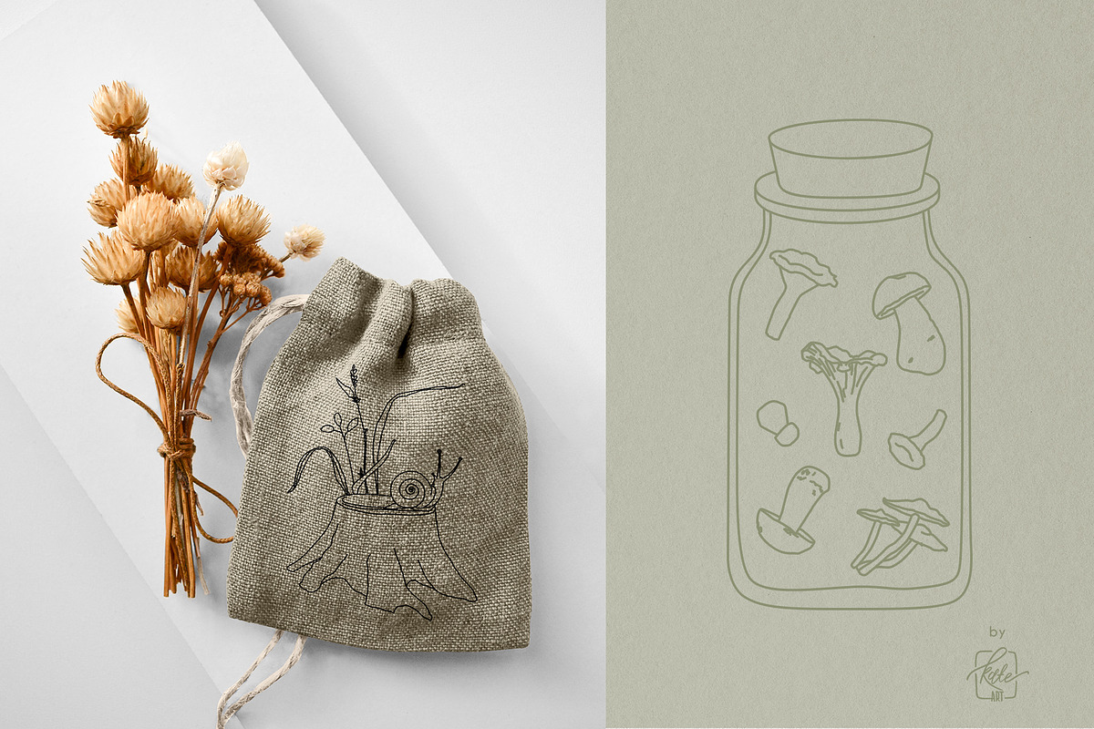 COTTAGECORE HERBARIUM, an Object Illustration by Kate Art (Photo 22 of 22)