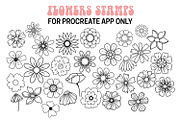 Retro Flowers Procreate Set, a Brush Add-On by Brush Lab (Thumbnail 3 of 5)