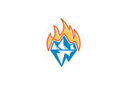 Ice & Fire Simple Logo For Business, a Branding & Logo Template by Logo Loom (Thumbnail 1 of 4)