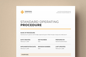 Operating Procedure Template, SOP