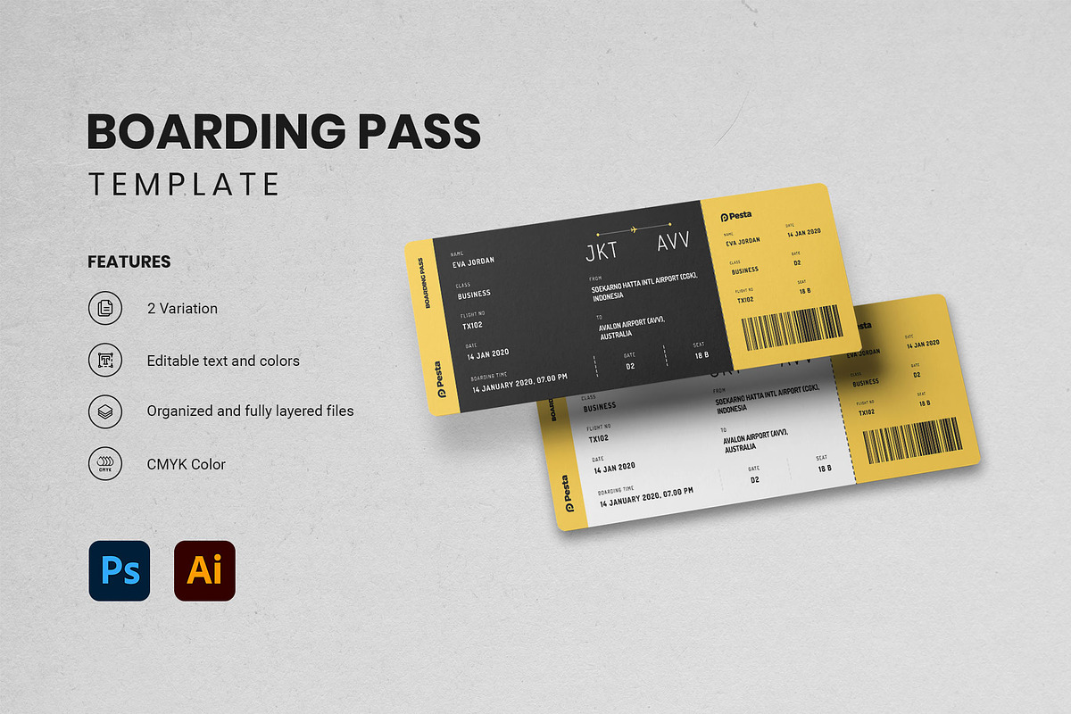 Boarding Pass - Pesta 2, a Templates & Theme by Themes Awesome (Photo 1 of 5)