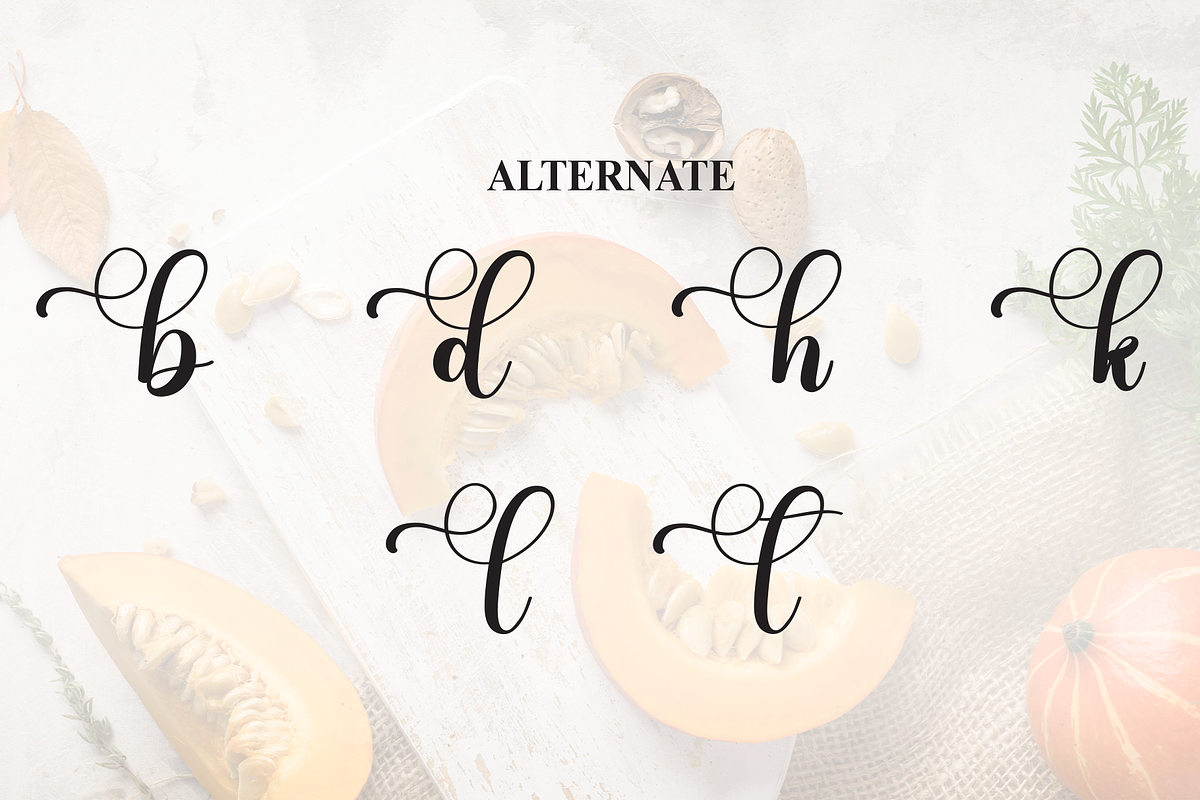 Pumpkin | Script Font, a Handwritten Font by Scratchones (Photo 8 of 9)