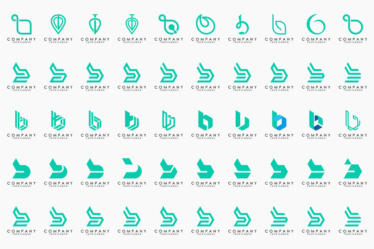 set of letter B logo design vector, a Branding & Logo Template by BARONSTD (Photo 4 of 4)