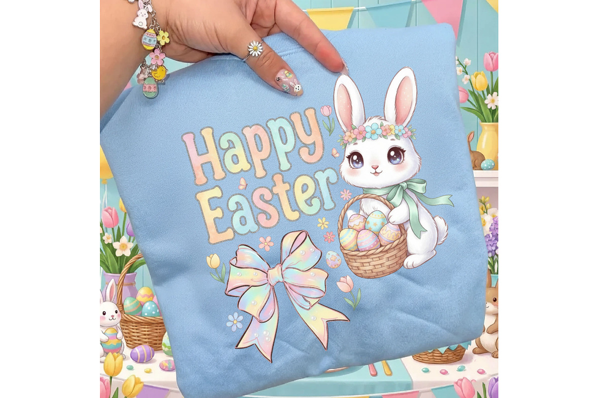Preppy Happy Easter Png, an Illustration by Designking (Photo 6 of 6)