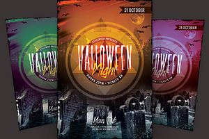 SALE% Halloween Flyer Bundle