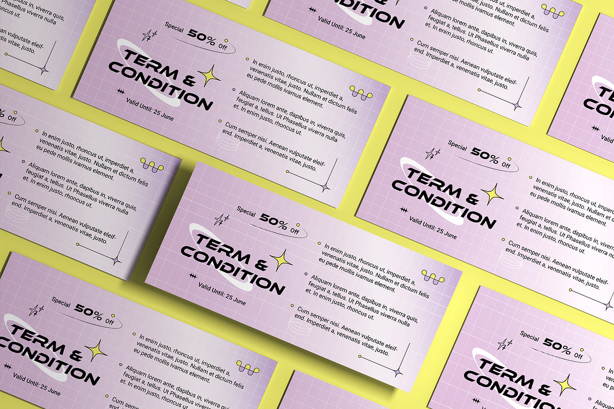 Gift Voucher Modern Y2K Style, a Card Template by Neermana (Photo 4 of 4)