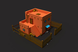 Low Poly Arab House