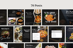 Food Instagram Marketing Templates