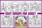 Cozy Europe For Adult Vol-01, an Animal Illustration by Coco Bloom (Thumbnail 1 of 3)