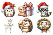 Sweet Christmas Woodland Animals PNG, an Illustration by SinaCreation (Thumbnail 3 of 7)
