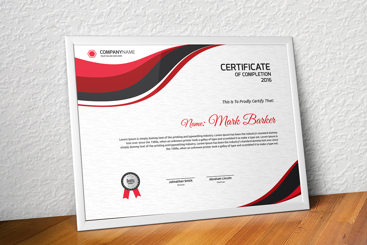 Certificate Word | PSD | AI, a Stationery Template by Curve Design (Photo 3 of 6)