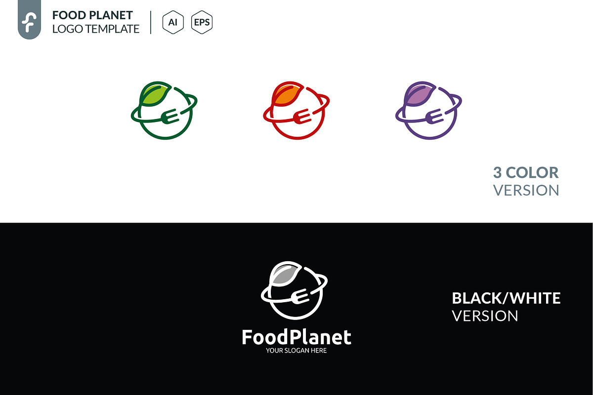 Food Planet Logo, a Branding & Logo Template by ft.studio (Photo 5 of 5)