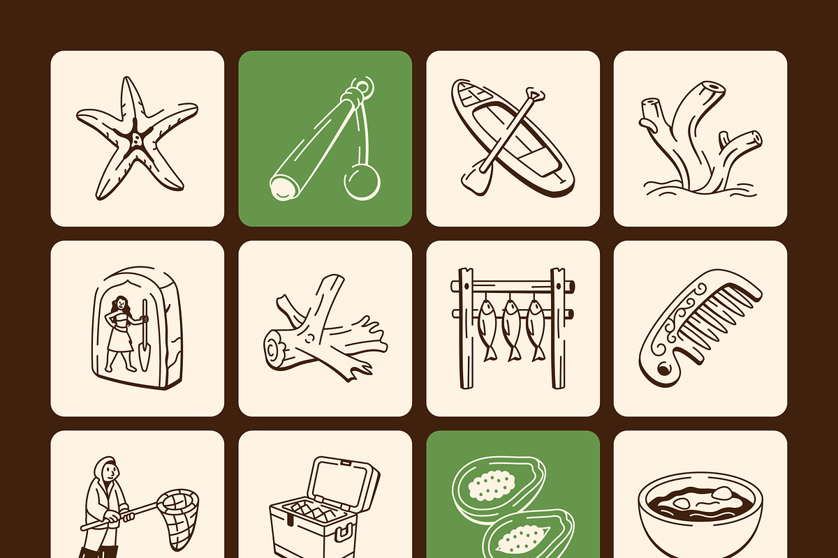 Hawaii Doodle Icon Set, an Outline Icon by Vectors Market (Photo 7 of 8)