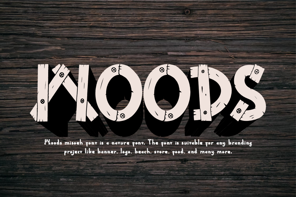 Woods Misoeh - Nature Font, a Sans Serif Font by Iqsiart Studio (Photo 6 of 7)