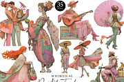 Whimsical Pastel Fashion Clipart, a Person Illustration by Design Scotch (Thumbnail 1 of 9)