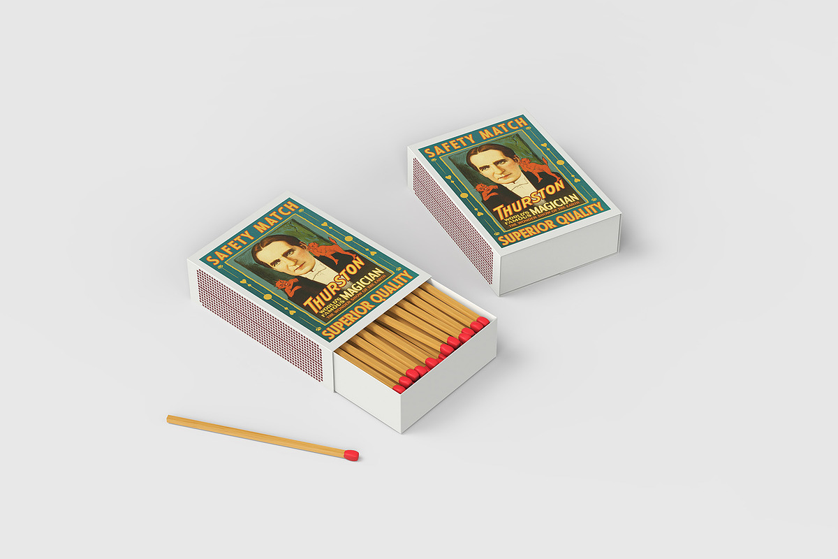 Match Box Mockup - 11 views, a Packaging Mockup by Illusiongraphic (Photo 10 of 19)