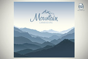 Mountain nature landscape., a Seasonal Illustration by Countryside life (Thumbnail 3 of 8)