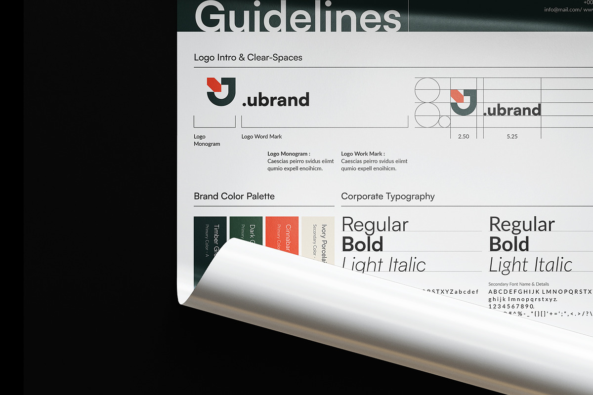 Brand Guidelines Poster Template, a Poster Template by DesignCrest (Photo 3 of 8)