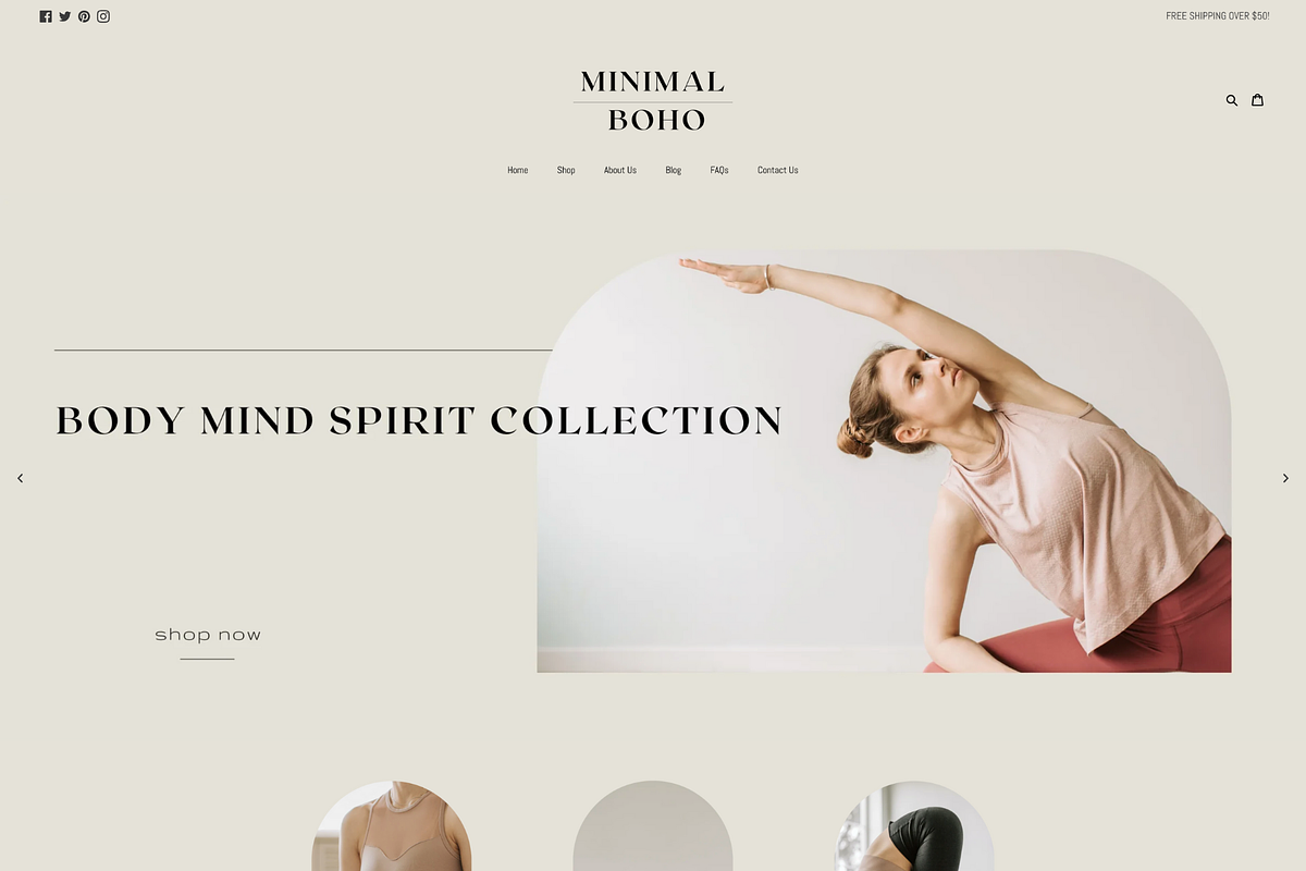 Boho Shopify Theme | Minimal Boho, a Templates & Theme by Easy Website Themes (Photo 1 of 8)