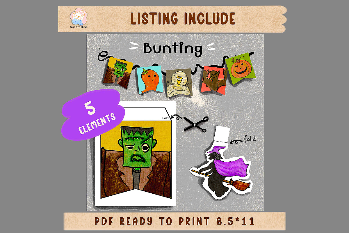 Halloween Classroom & Craft Bundle, a Seasonal Illustration by Annyillustration (Photo 2 of 11)