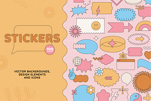 Stickers - 100 Vector Elements