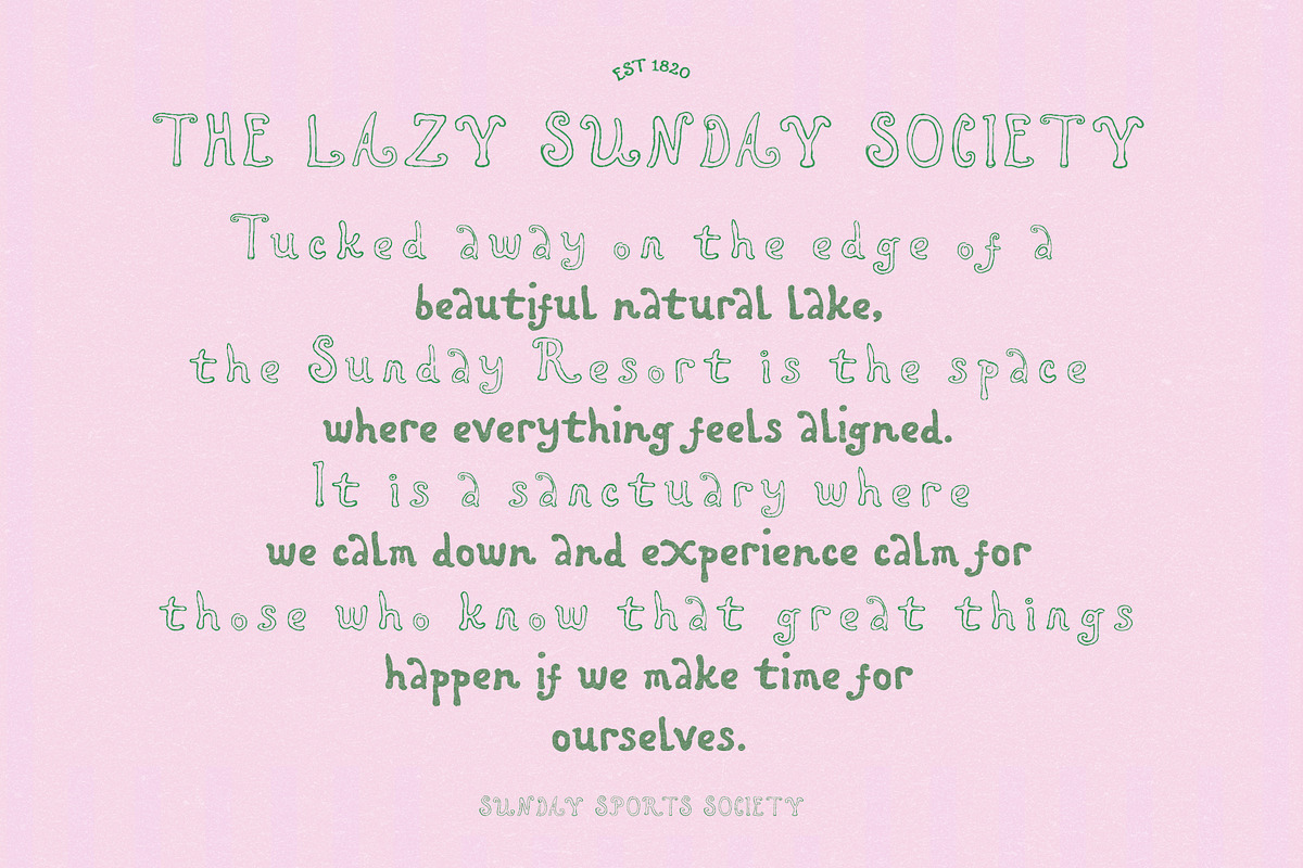 Hand Lettered Retro Outline Font, a Handwritten Font by Laras Wonderland (Photo 12 of 12)
