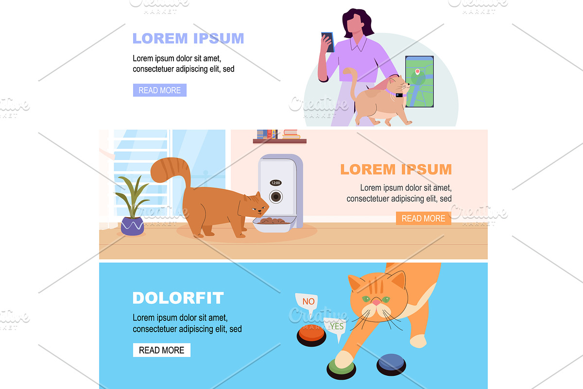 smart pets gadgets. electronic, an Animal Illustration by Multigon