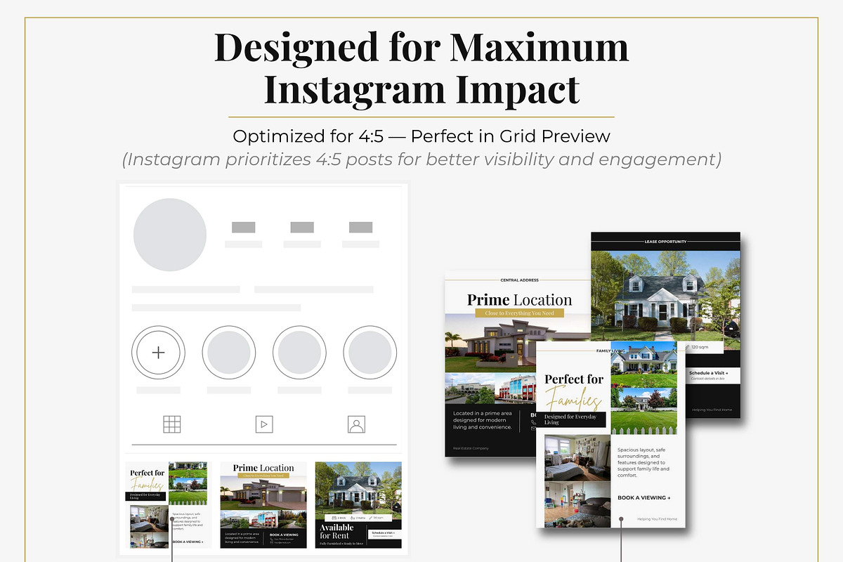 Black Gold Real Estate Instagram Kit, a Social Media Template by Everyday Perfection (Photo 7 of 11)