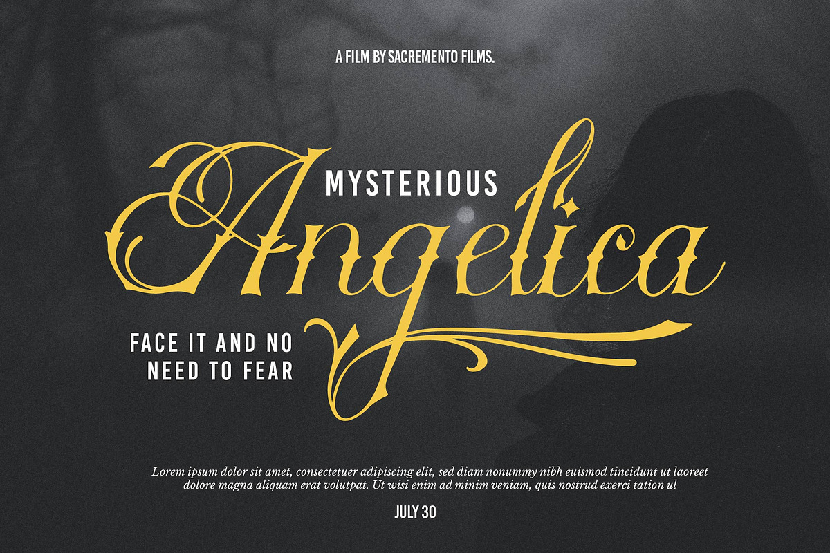 Nefaryth | Tattoo Font, a Script Font by Denustudios (Photo 5 of 14)