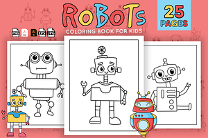 Robots Coloring Pages for Kids