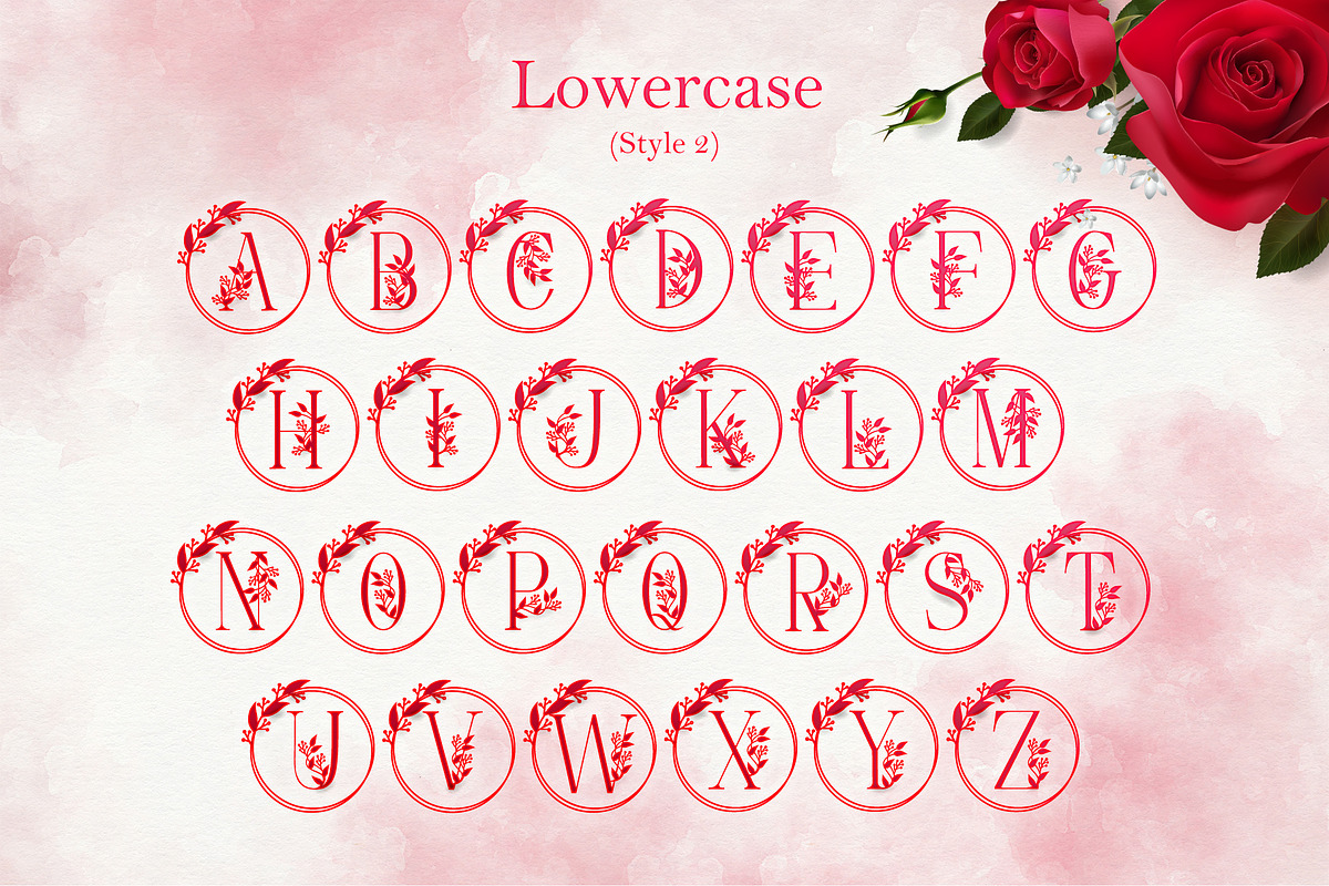Monogram Rosa Font, a Symbol Font by Dm Studio (Photo 6 of 6)
