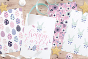 Happy Easter pattern & clipart set, a Pattern Graphic by Inna Moreva (Thumbnail 2 of 5)