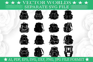 Hiking Backpack SVG, Backpack SVG, an Object Graphic by VectorWorlds