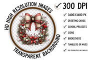 Whimsical Christmas Wreath Clipart, an Illustration by Craft Nest (Thumbnail 5 of 11)