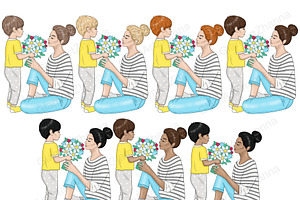 Mom Life People Clipart