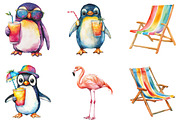 Watercolor Vacation Vibe Clipart PNG, an Illustration by Designking (Thumbnail 2 of 5)