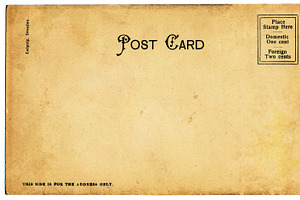 Vintage Postcard Backside