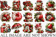 Whimsical Summer Strawberry Clipart, a Seasonal Illustration by Canvas Craft (Thumbnail 4 of 7)