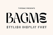 BAGME Stylish Display Font, a Sans Serif Font by Typebae (Thumbnail 1 of 8)