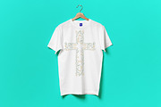 Floral Christian Cross Line Art SVG, a Decorative Illustration by Ghagra (Thumbnail 3 of 4)