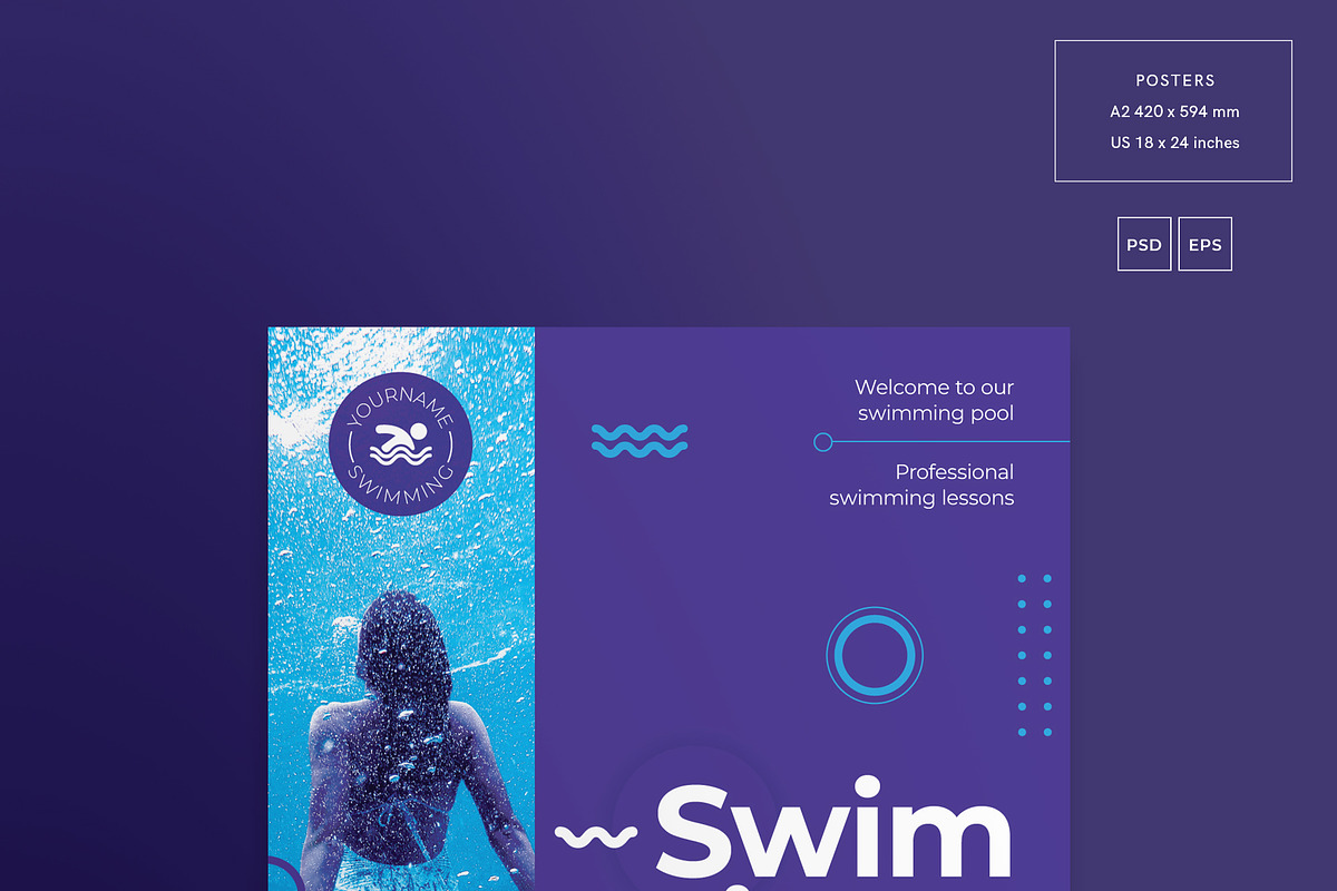 Posters | Swimming Lessons, a Flyer Template by Amber Graphics