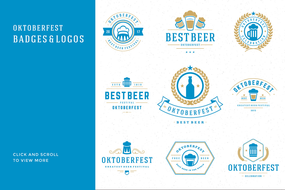 Oktoberfest vintage badges & labels, a Branding & Logo Template by Vasya Kobelev (Photo 18 of 25)
