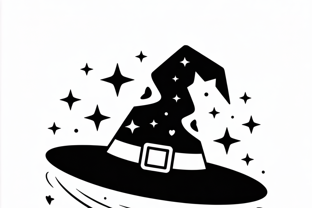 Halloween witch hat designed, an Illustration by Amazin_art (Photo 7 of 21)