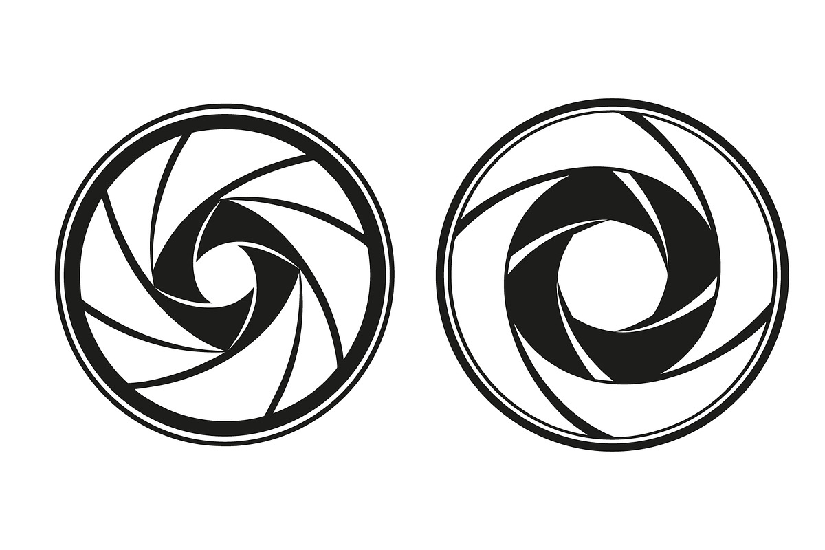 Two Camera Aperture Icons, an Object Graphic by Billah Hub