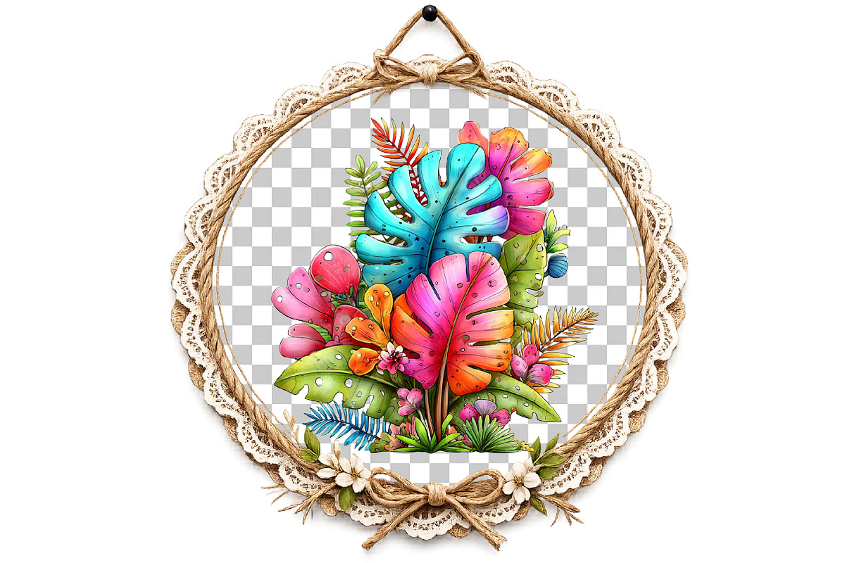 Watercolor Tropical Leaves, Summer, an Illustration by DreamArtGraphic (Photo 8 of 8)