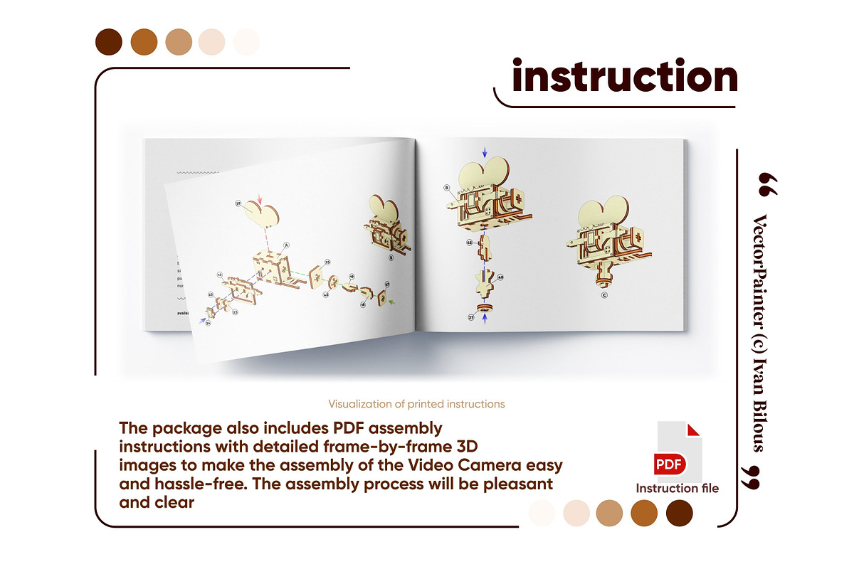 Retro Video Camera - Laser Cut File, an Object Graphic by VectorPainter (Photo 16 of 16)