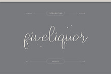 Five Liquor Script Handwritten