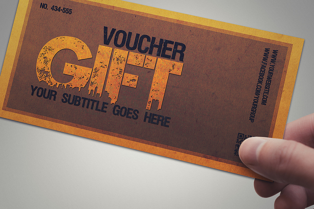 Multipurpose retro gift voucher, a Card Template by Tzochko (Photo 1 of 5)