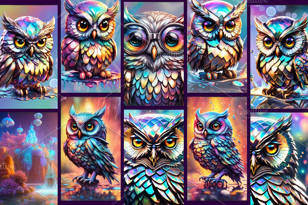 Magical Holographic Owls: Moo Cards preview 4