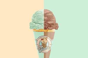 Ice Cream Cone Mockup